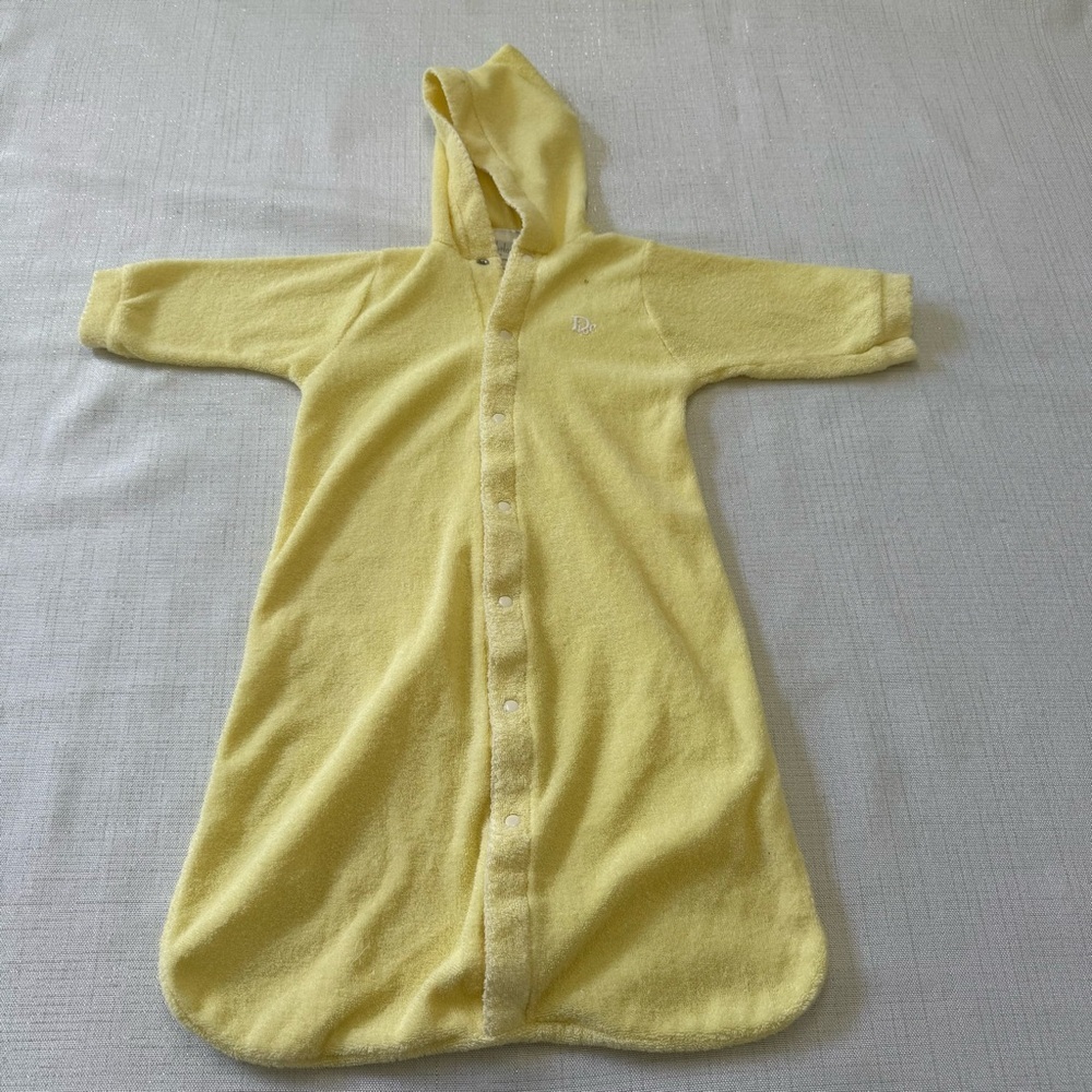 Dior Baby Newborn Sleep Sack Sleepwear Yellow VINTAGE Unisex Neutral Pajamas PJs